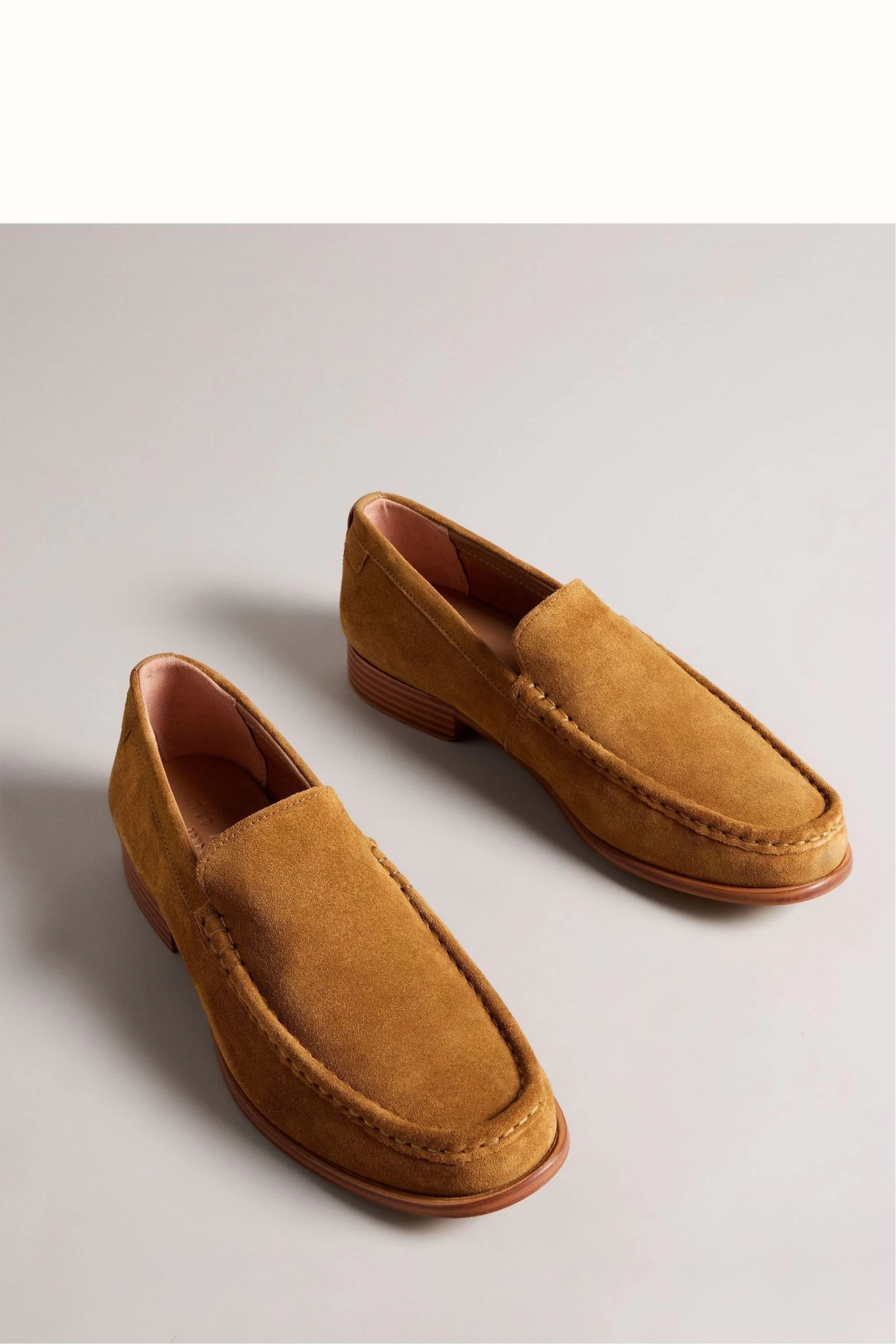 Ted Baker Natural Labis Suede Formal Penny Loafers 4 Ted Baker Natural Labis Suede Formal Penny Loafers - Image 2