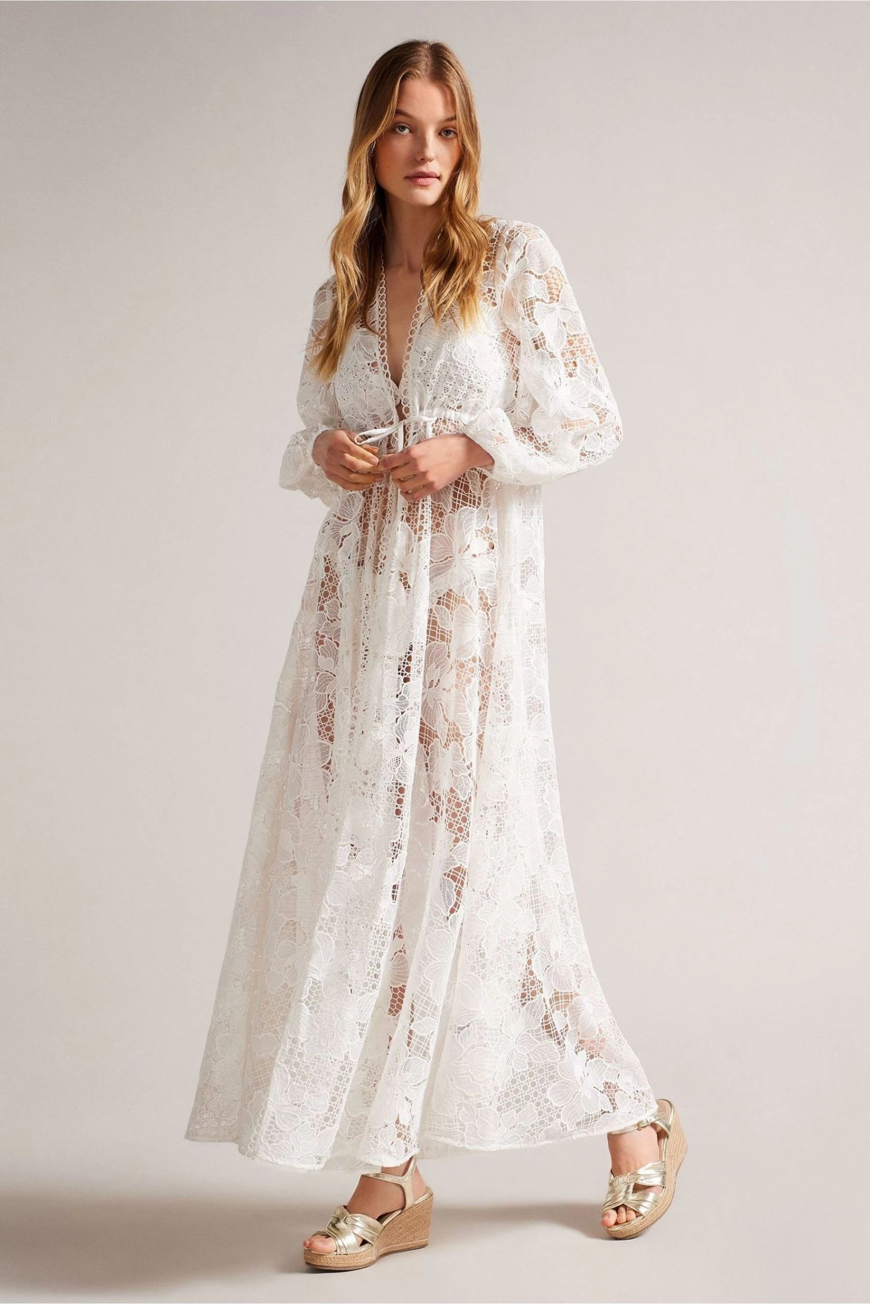 Ted Baker Gold Carda Knotted Wedge Espadrille Sandals 4 Ted Baker Gold Carda Knotted Wedge Espadrille Sandals - Image 2