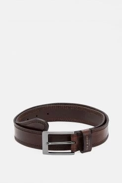 Ted Baker Brown Crikitt Cricket Stitch Belt