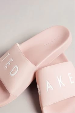 Ted Baker Pink Ased Embossed Branded Sliders -Ted Baker Shop 361344s4