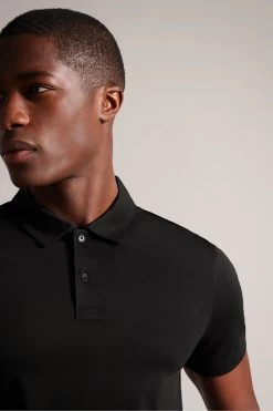 Ted Baker Zeiter Short Sleeved Slim Soft Touch Black Polo Shirt 10 Ted Baker Zeiter Short Sleeved Slim Soft Touch Black Polo Shirt -Ted Baker Shop 372922s4