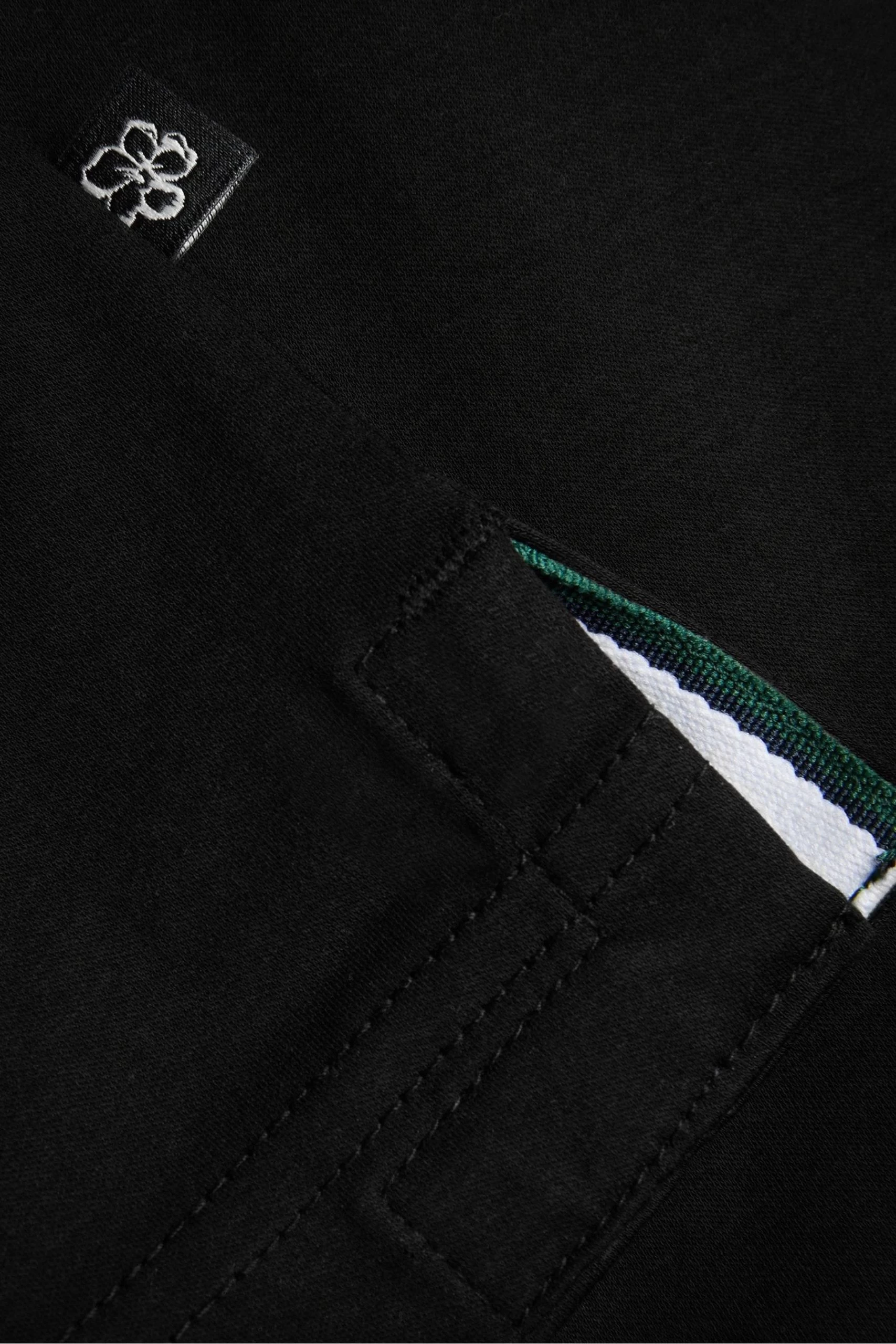 Ted Baker Zeiter Short Sleeved Slim Soft Touch Black Polo Shirt 7 Ted Baker Zeiter Short Sleeved Slim Soft Touch Black Polo Shirt - Image 5