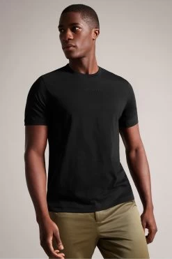 Ted Baker Wilkin Short Sleeved Branded Black T-Shirt