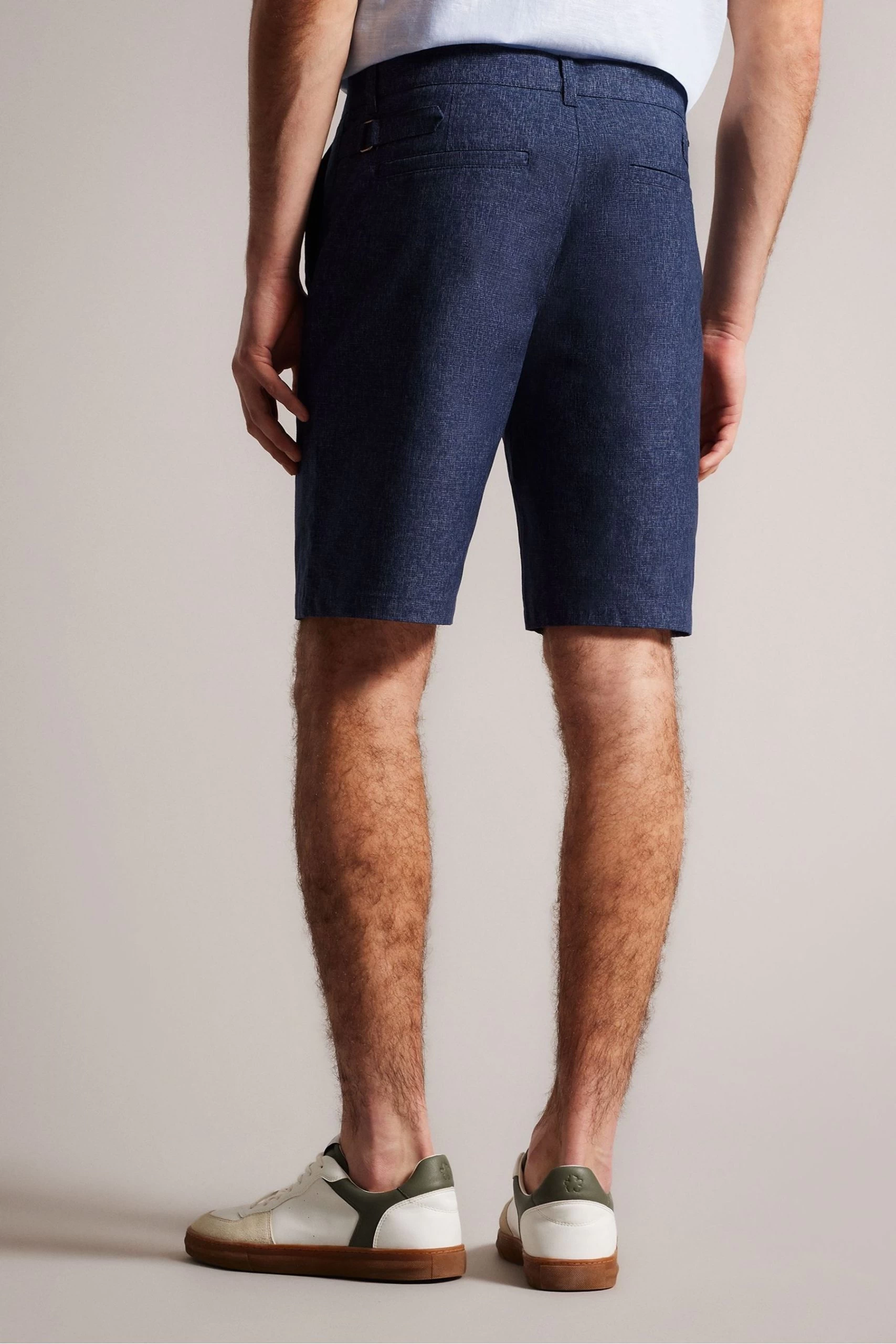Ted Baker Navy Galera Semi-Plain Shorts 4 Ted Baker Navy Galera Semi-Plain Shorts - Image 2