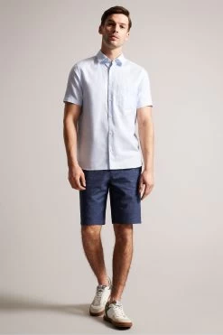 Ted Baker Navy Galera Semi-Plain Shorts 9 Ted Baker Navy Galera Semi-Plain Shorts -Ted Baker Shop 390856s3
