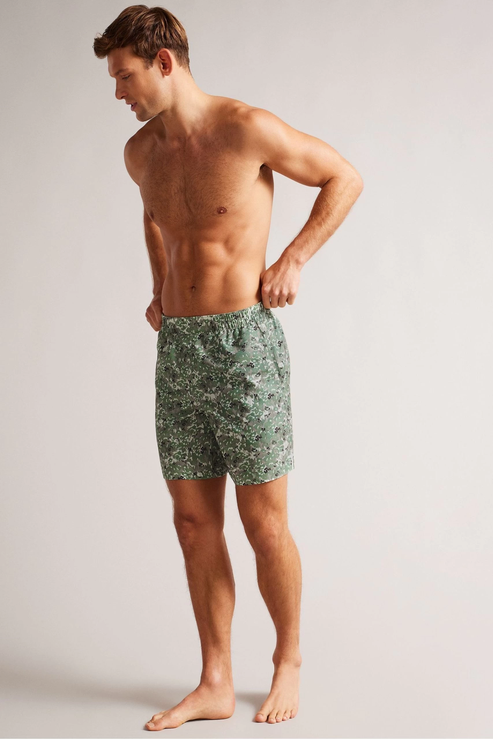 Ted Baker Khaki Green Kita Camo Floral Printed Swim Shorts 3 Ted Baker Khaki Green Kita Camo Floral Printed Swim Shorts