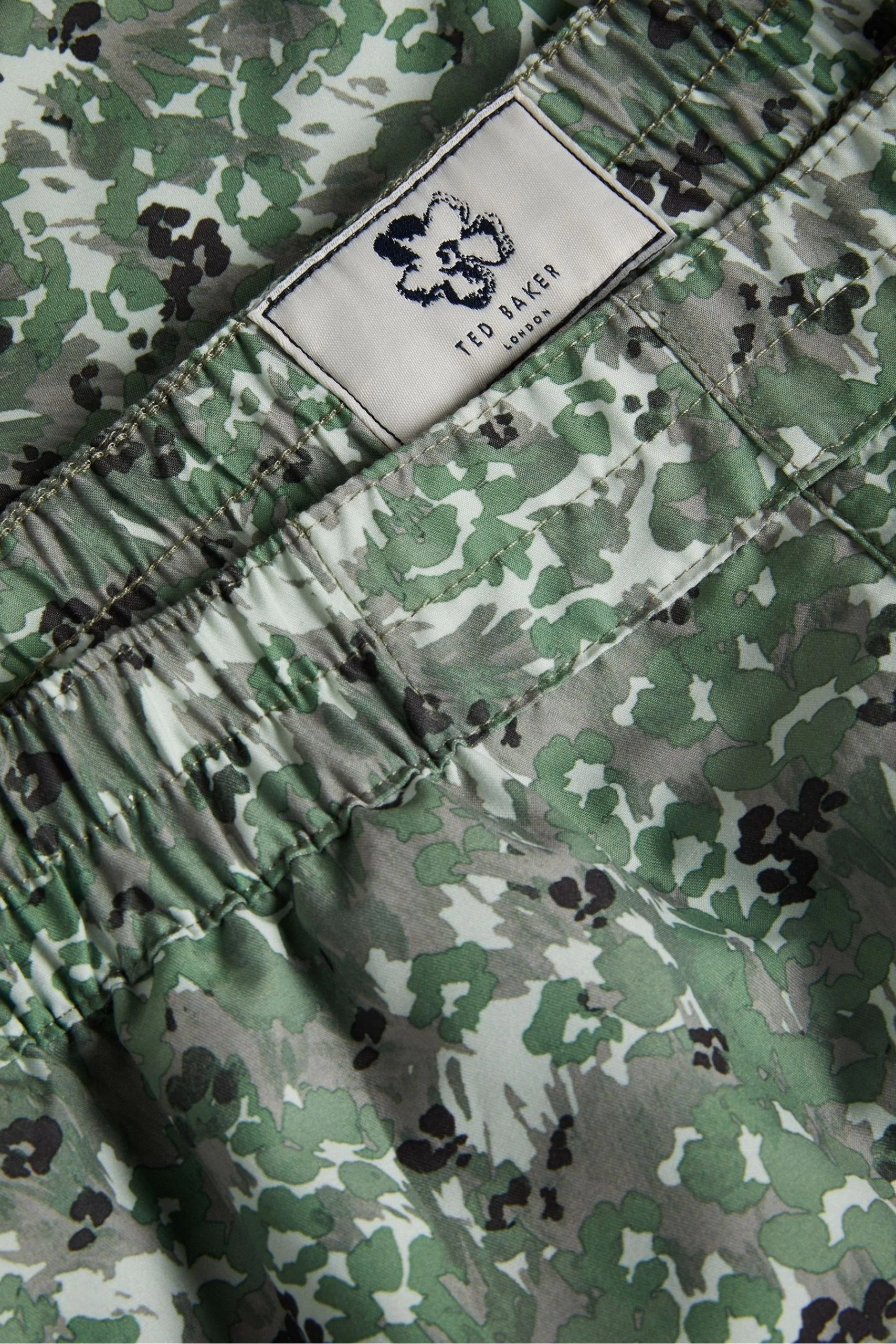 Ted Baker Khaki Green Kita Camo Floral Printed Swim Shorts 7 Ted Baker Khaki Green Kita Camo Floral Printed Swim Shorts - Image 5
