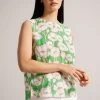 Ted Baker Green Kelany Short Sleeve Top With Shoulder Detail 2 Ted Baker Green Kelany Short Sleeve Top With Shoulder Detail -Ted Baker Shop 404229s