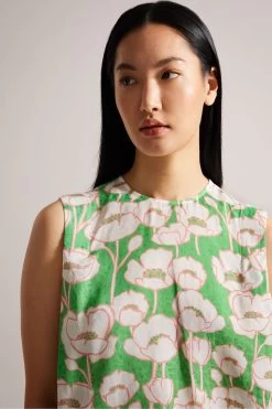Ted Baker Green Kelany Short Sleeve Top With Shoulder Detail 10 Ted Baker Green Kelany Short Sleeve Top With Shoulder Detail -Ted Baker Shop 404229s4