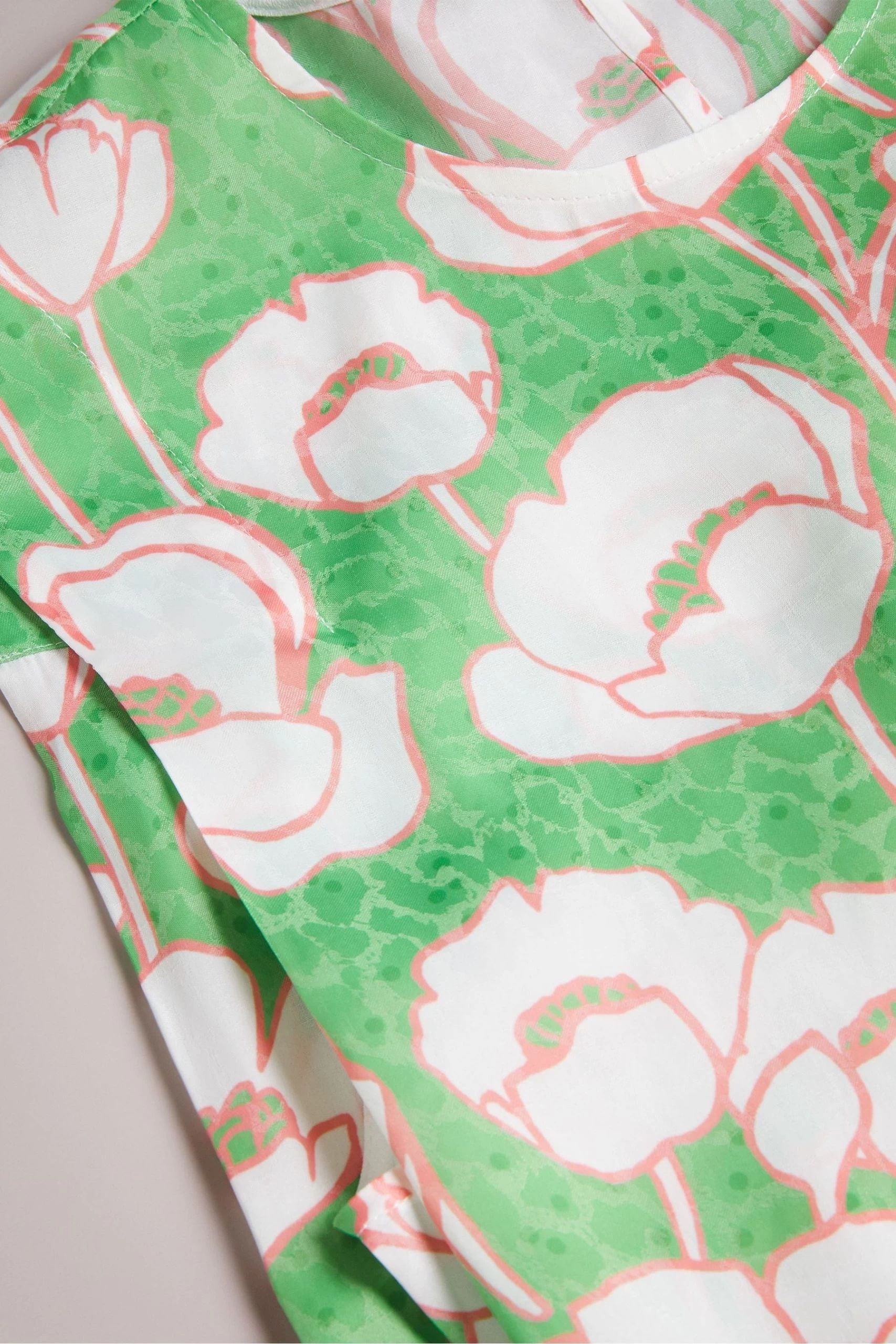 Ted Baker Green Kelany Short Sleeve Top With Shoulder Detail 7 Ted Baker Green Kelany Short Sleeve Top With Shoulder Detail - Image 5