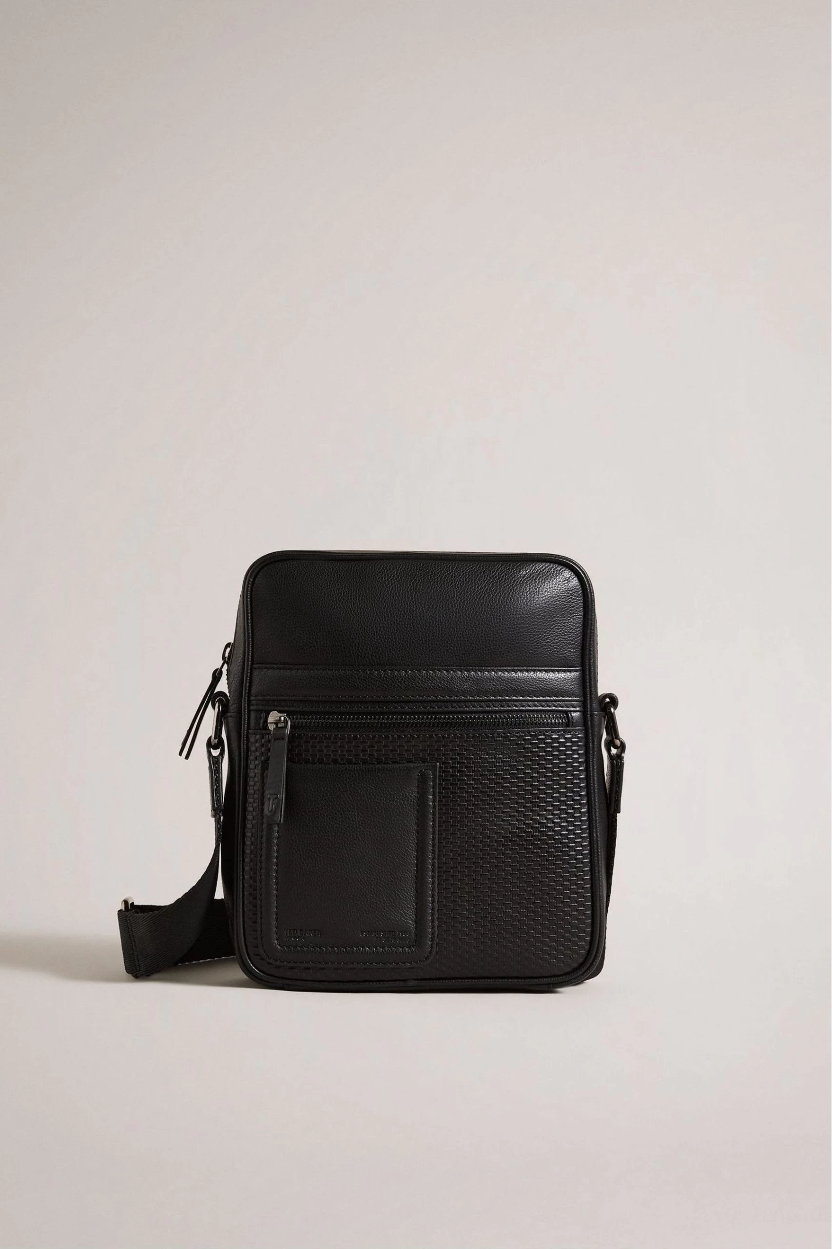 Ted Baker Canney Black Texture Leather Flight Bag 3 Ted Baker Canney Black Texture Leather Flight Bag