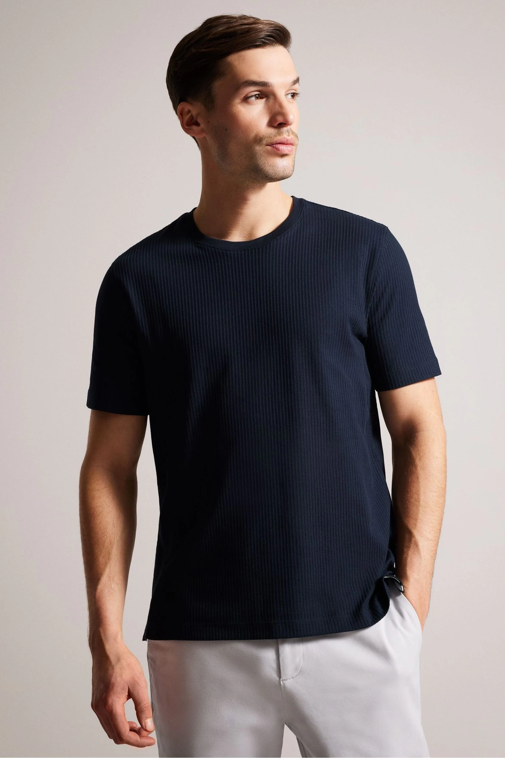 Ted Baker Blue Rakes Short Sleeved Regular Fit T-Shirt 3 Ted Baker Blue Rakes Short Sleeved Regular Fit T-Shirt