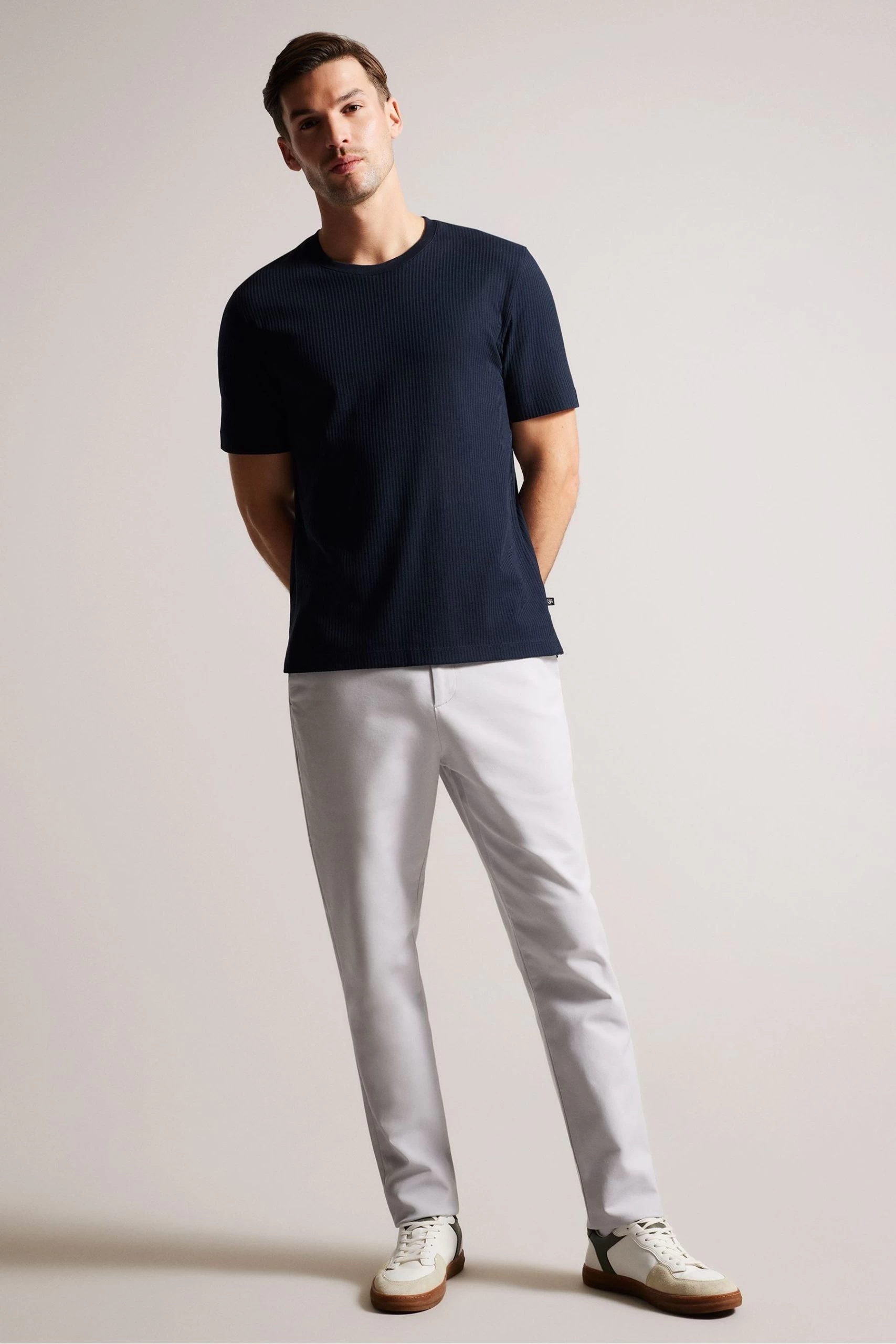 Ted Baker Blue Rakes Short Sleeved Regular Fit T-Shirt 5 Ted Baker Blue Rakes Short Sleeved Regular Fit T-Shirt - Image 3