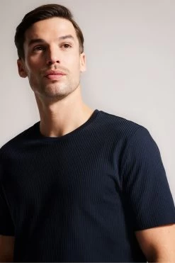 Ted Baker Blue Rakes Short Sleeved Regular Fit T-Shirt 9 Ted Baker Blue Rakes Short Sleeved Regular Fit T-Shirt -Ted Baker Shop 407050s4