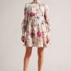 Ted Baker Fleurz Nude Linen Mini Dress 1 Ted Baker Fleurz Nude Linen Mini Dress -Ted Baker Shop 415341s