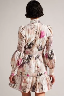 Ted Baker Fleurz Nude Linen Mini Dress -Ted Baker Shop 415341s2