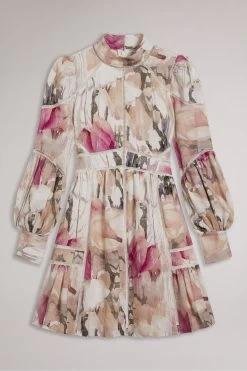 Ted Baker Fleurz Nude Linen Mini Dress -Ted Baker Shop 415341s4