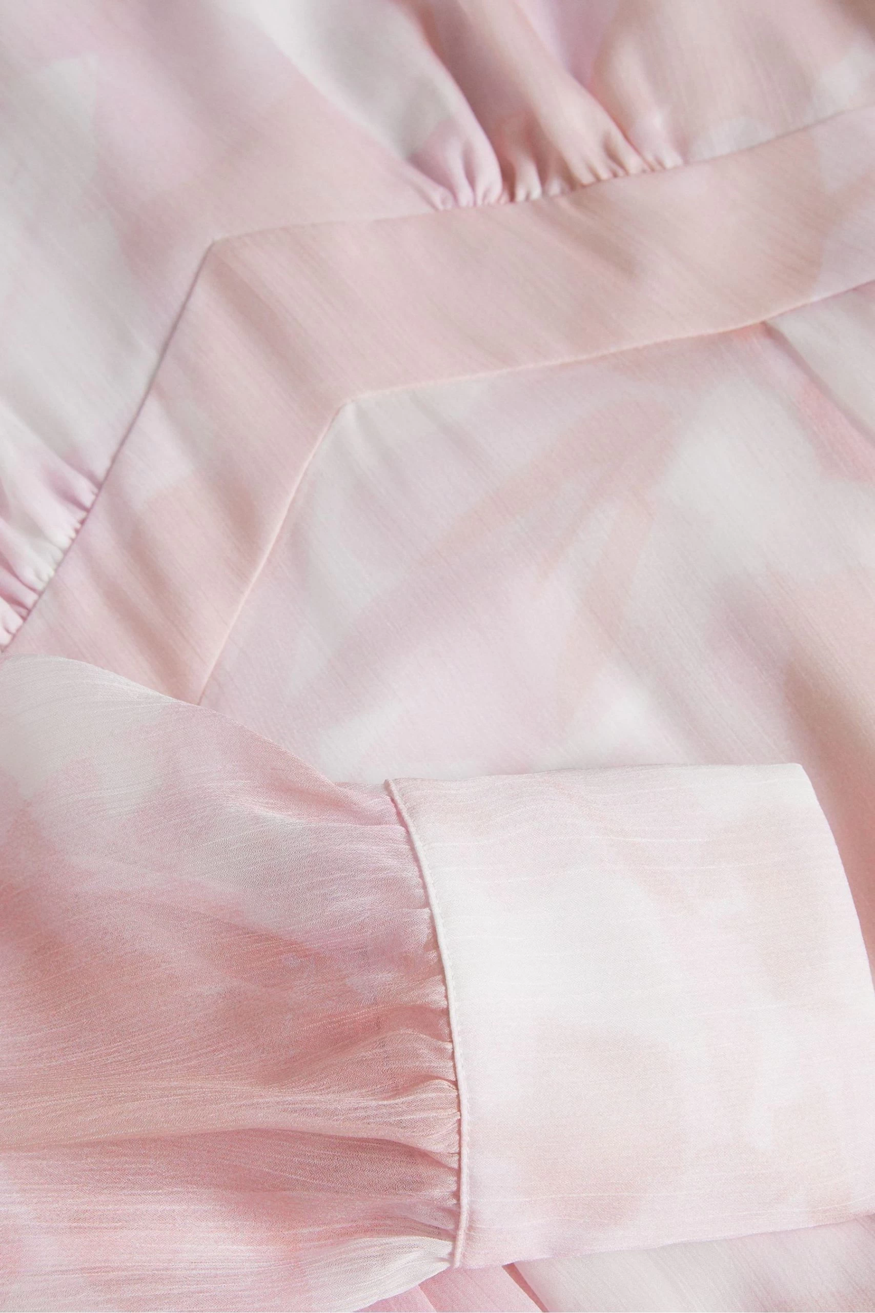 Ted Baker Pink Huron Long Sleeve Maxi Dress With Blouson Sleeve 5 Ted Baker Pink Huron Long Sleeve Maxi Dress With Blouson Sleeve - Image 3