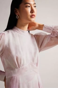 Ted Baker Pink Huron Long Sleeve Maxi Dress With Blouson Sleeve 11 Ted Baker Pink Huron Long Sleeve Maxi Dress With Blouson Sleeve -Ted Baker Shop 456878s5
