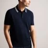 Ted Baker Blue Mahana Navy Short Sleeve Regular T Stitched Polo Shirt 2 Ted Baker Blue Mahana Navy Short Sleeve Regular T Stitched Polo Shirt -Ted Baker Shop 458257s