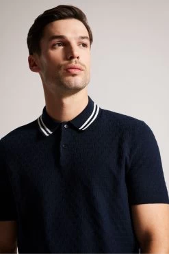Ted Baker Blue Mahana Navy Short Sleeve Regular T Stitched Polo Shirt 8 Ted Baker Blue Mahana Navy Short Sleeve Regular T Stitched Polo Shirt -Ted Baker Shop 458257s3