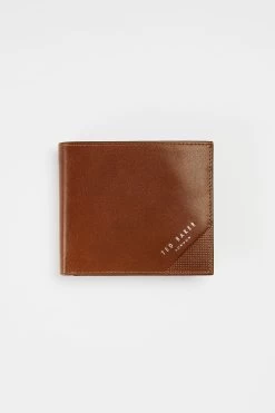 Ted Baker Prug Embossed Corner Leather Bifold Wallet With Coin