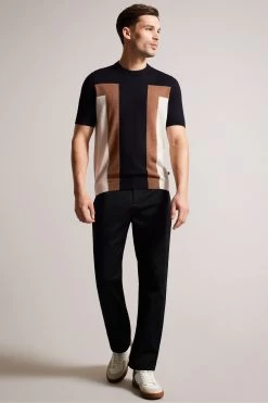 Ted Baker Blue Navia Short Sleeved Knitted T-Shirt 9 Ted Baker Blue Navia Short Sleeved Knitted T-Shirt -Ted Baker Shop 512276s3