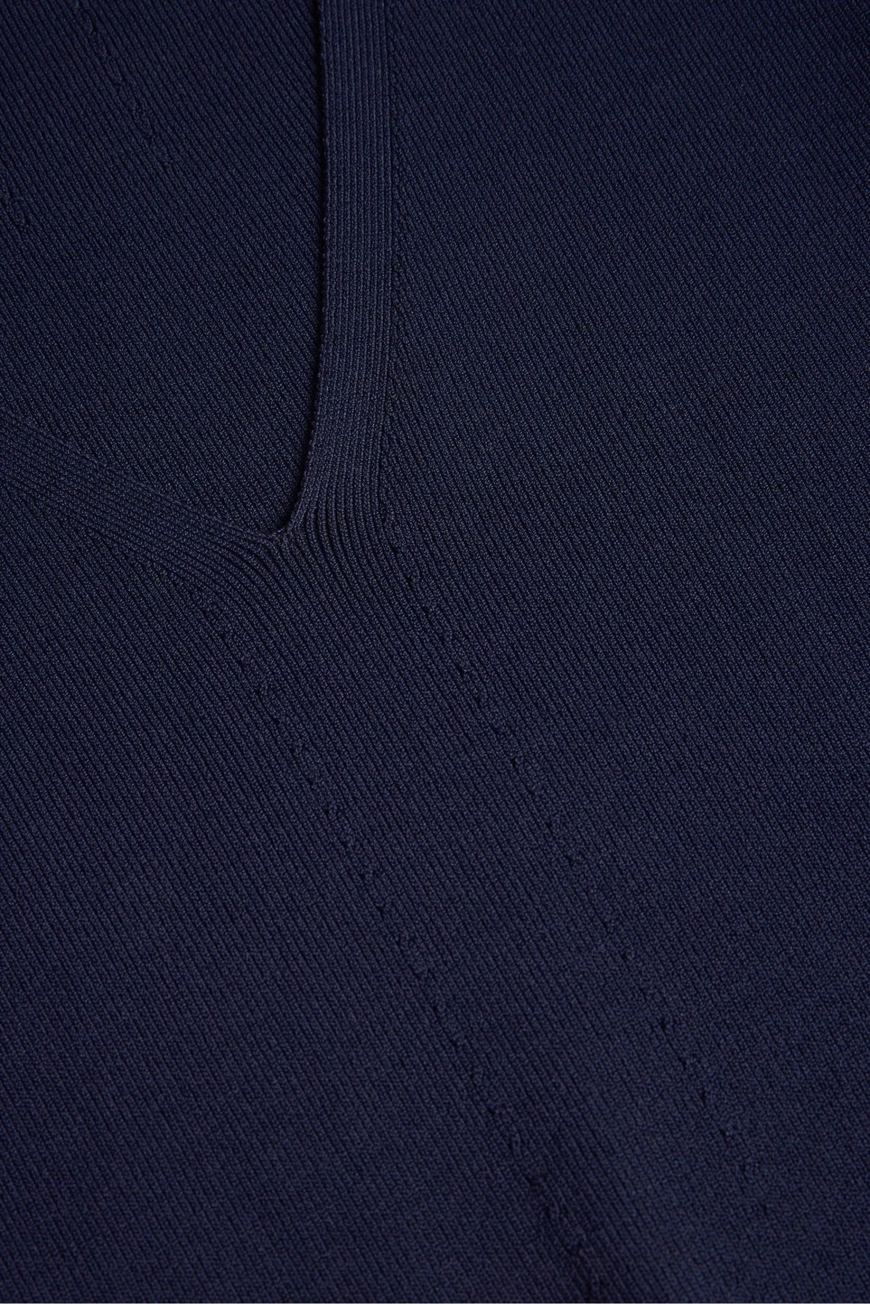 Ted Baker Josiiy Blue V-Neck Slim Fit Sleeveless Knit Top 7 Ted Baker Josiiy Blue V-Neck Slim Fit Sleeveless Knit Top - Image 5