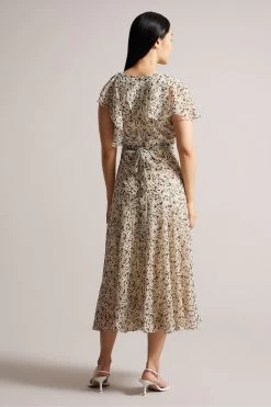 Ted Baker Pink Taliar Midi Tea Dress With Circular Cut Ruffles 7 Ted Baker Pink Taliar Midi Tea Dress With Circular Cut Ruffles -Ted Baker Shop 514588s2