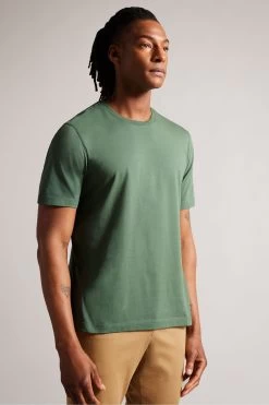 Ted Baker Green Tywinn Mid Short Sleeved Regular Plain T-Shirt