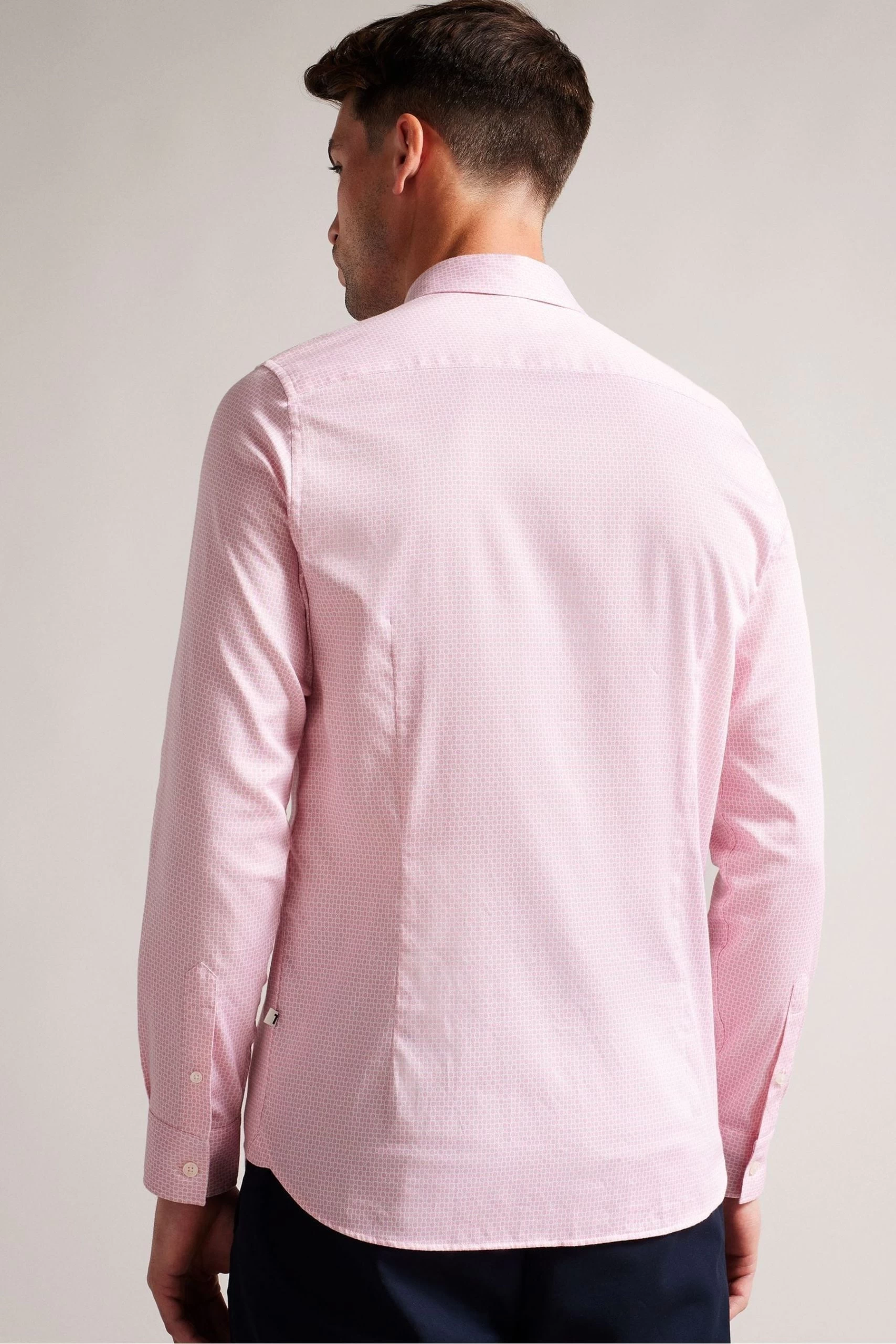 Ted Baker Mini Pink Willet Pl Long Sleeves Geo Shirt 4 Ted Baker Mini Pink Willet Pl Long Sleeves Geo Shirt - Image 2