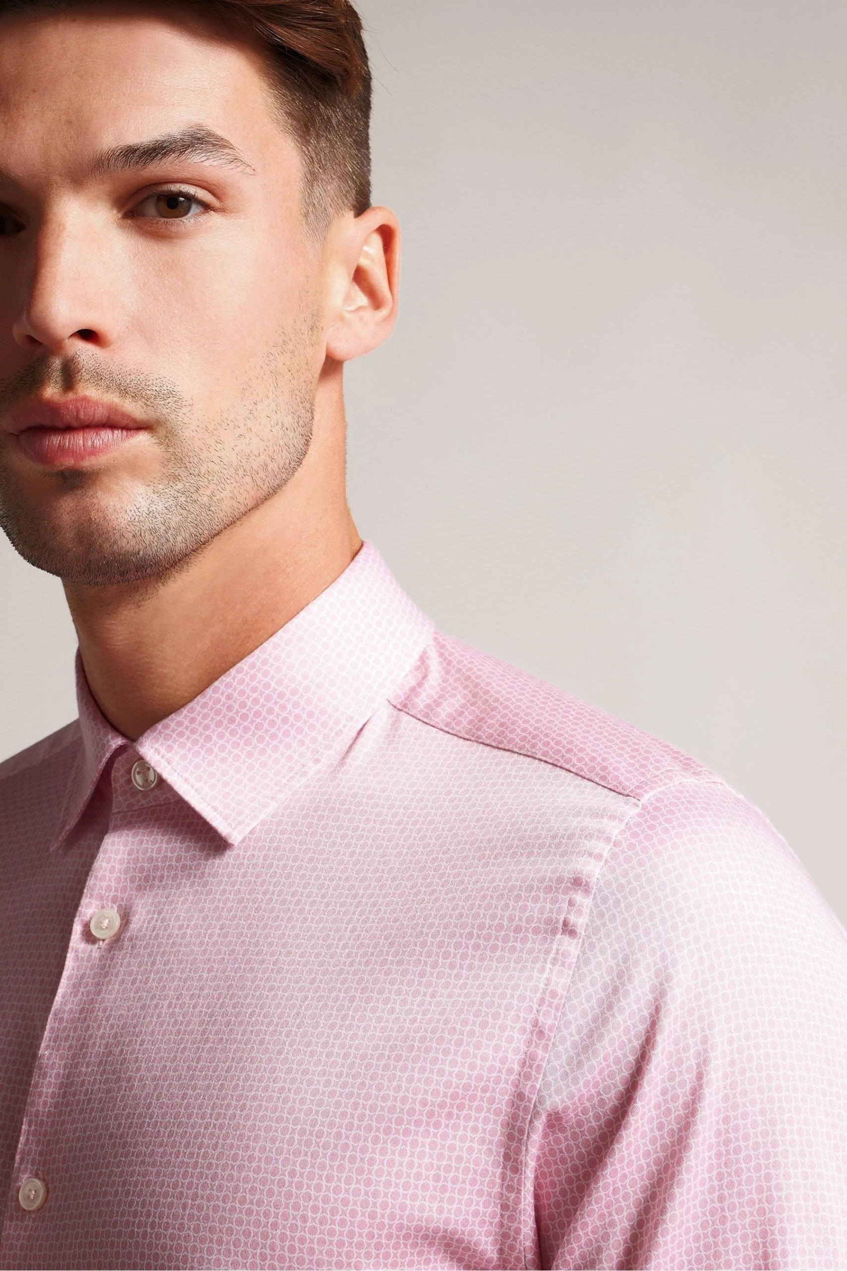 Ted Baker Mini Pink Willet Pl Long Sleeves Geo Shirt 6 Ted Baker Mini Pink Willet Pl Long Sleeves Geo Shirt - Image 4