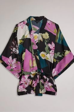 Ted Baker Wenddi Black Floral Printed Kimono -Ted Baker Shop 564346s4