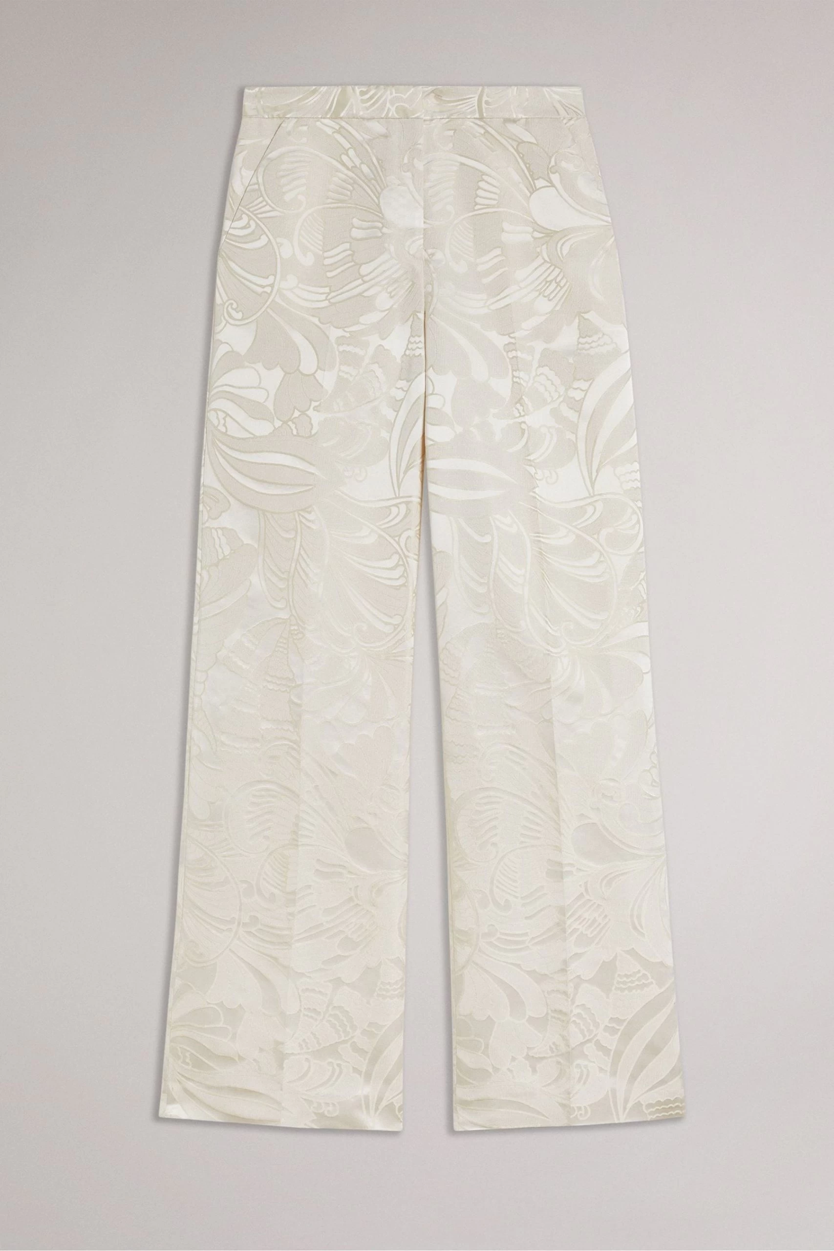 Ted Baker Natural Majiat Wide Leg Jacquard Trousers 4 Ted Baker Natural Majiat Wide Leg Jacquard Trousers - Image 2