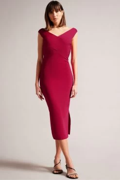 Ted Baker Pink Mikella Bodycon Knit Dress With Seam Detail 10 Ted Baker Pink Mikella Bodycon Knit Dress With Seam Detail -Ted Baker Shop 574353s