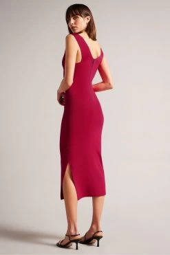 Ted Baker Pink Mikella Bodycon Knit Dress With Seam Detail 11 Ted Baker Pink Mikella Bodycon Knit Dress With Seam Detail -Ted Baker Shop 574353s2