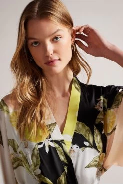 Ted Baker Denissy Black Floral Printed Kimono 8 Ted Baker Denissy Black Floral Printed Kimono -Ted Baker Shop 582708s2