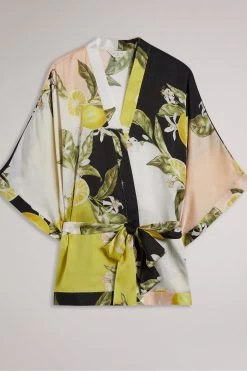 Ted Baker Denissy Black Floral Printed Kimono 9 Ted Baker Denissy Black Floral Printed Kimono -Ted Baker Shop 582708s3