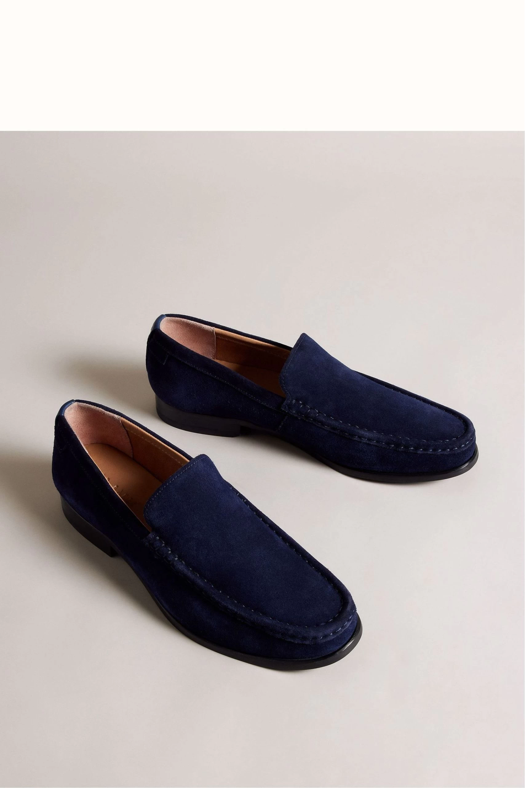 Ted Baker Blue Labis Suede Formal Penny Loafers 4 Ted Baker Blue Labis Suede Formal Penny Loafers - Image 2
