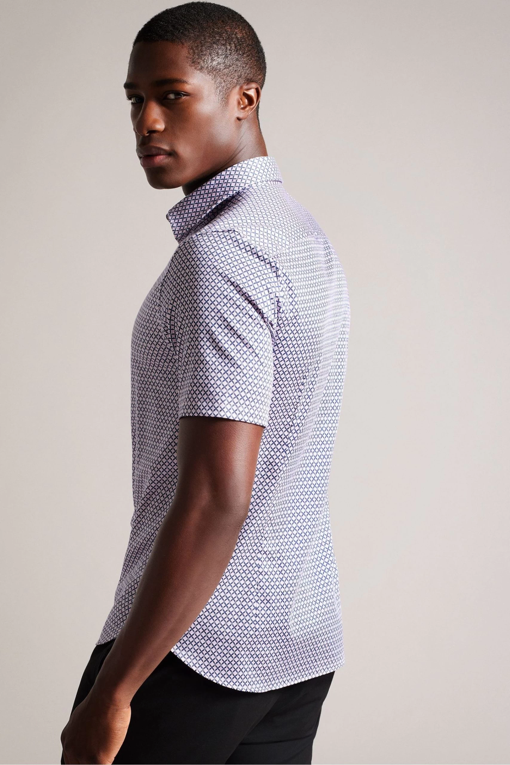 Ted Baker Strisho Short Sleeve Geo Print Shirt 4 Ted Baker Strisho Short Sleeve Geo Print Shirt - Image 2