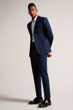 Ted Baker Blue Shakerj Slim Fit Cotton Linen Jacket -Ted Baker Shop 610758s3