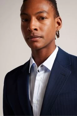 Ted Baker Blue Shakerj Slim Fit Cotton Linen Jacket -Ted Baker Shop 610758s4