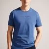 Ted Baker Alisbur Short Sleeved Branded Blue T-Shirt