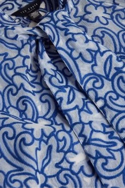 Ted Baker Blue Melodiy Brt Jacquard Puff Sleeve Top 11 Ted Baker Blue Melodiy Brt Jacquard Puff Sleeve Top -Ted Baker Shop 615964s5