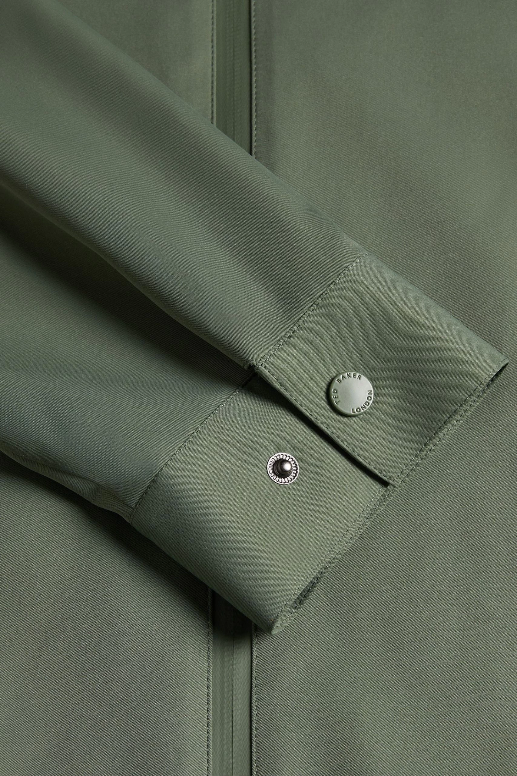 Ted Baker Green Arzona Smart Nylon Funnel Neck Bomber Jacket 8 Ted Baker Green Arzona Smart Nylon Funnel Neck Bomber Jacket - Image 6