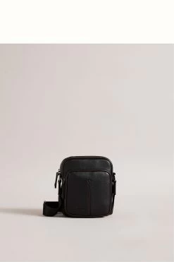 Ted Baker Josher Black Recycled Pu Flight Bag