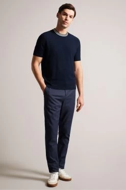 Ted Baker Navy Blue Hanam Short Sleeved Regular T-Stitched T-Shirt 9 Ted Baker Navy Blue Hanam Short Sleeved Regular T-Stitched T-Shirt -Ted Baker Shop 645340s3