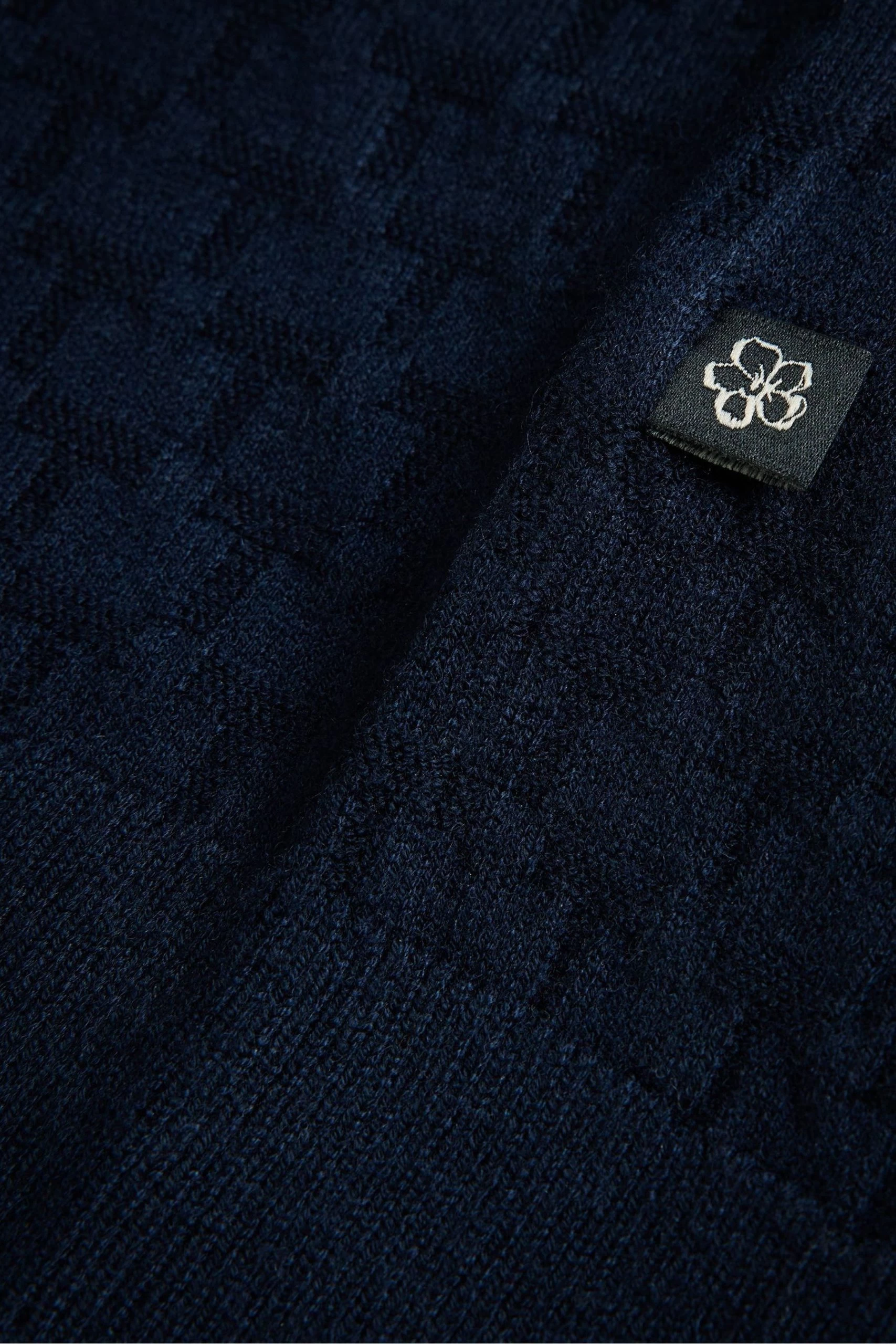 Ted Baker Navy Blue Hanam Short Sleeved Regular T-Stitched T-Shirt 7 Ted Baker Navy Blue Hanam Short Sleeved Regular T-Stitched T-Shirt - Image 5