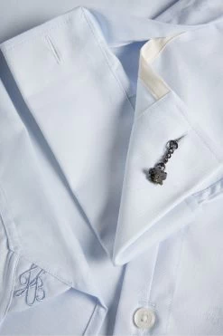 Ted Baker Blue Wragby Long Sleeved Tonal Magnolia Jacquard Shirt 9 Ted Baker Blue Wragby Long Sleeved Tonal Magnolia Jacquard Shirt -Ted Baker Shop 650934s4