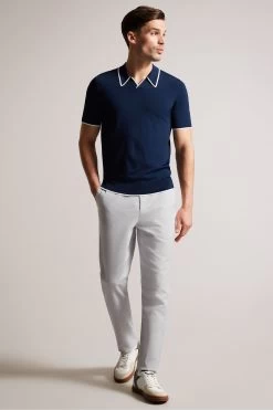 Ted Baker Grey Lenard Slim Fit Smart Cotton Stretch Chinos 8 Ted Baker Grey Lenard Slim Fit Smart Cotton Stretch Chinos -Ted Baker Shop 678076s3